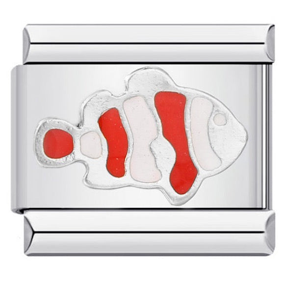 Fish Italian Charm Italian charm bracelet link in stainless steel