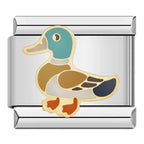 Duck Italian Charm Italian charm bracelet link in stainless steel