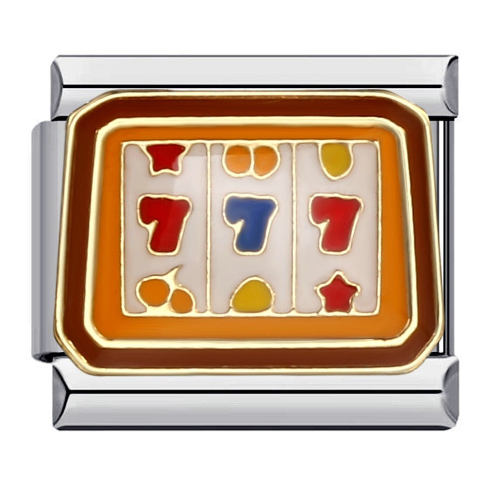 Slot Machine Italian Charm Italian charm bracelet link in stainless steel