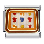 Slot Machine Italian Charm Italian charm bracelet link in stainless steel