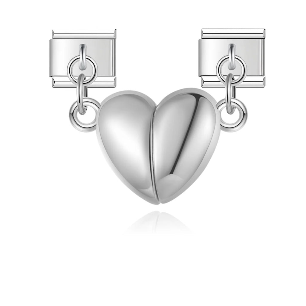 Magnetic Heart Pendant Italian Charm Italian charm bracelet link in stainless steel