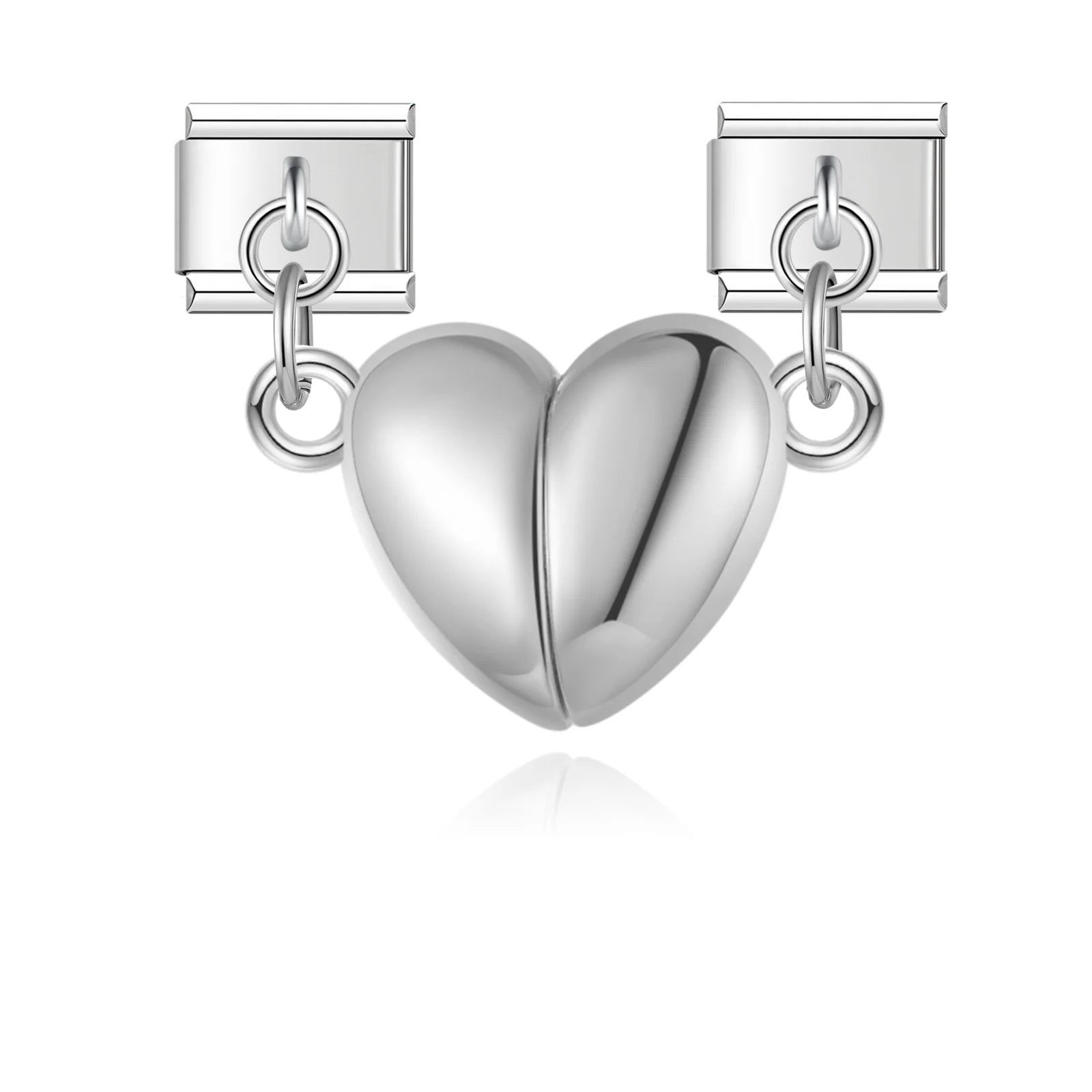 Magnetic Heart Pendant Italian Charm Italian charm bracelet link in stainless steel