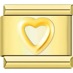 EMBOSSED HEART ITALIAN CHARM