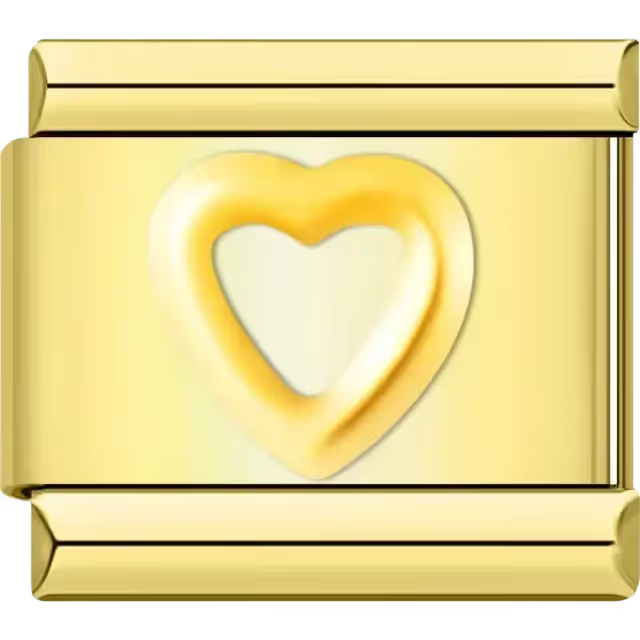 EMBOSSED HEART ITALIAN CHARM