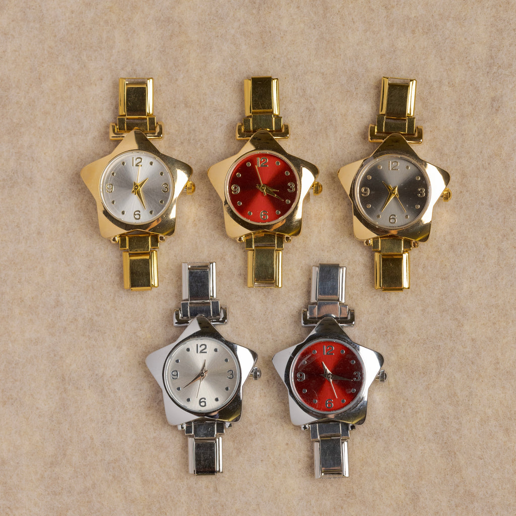 Celeste Watch Face Italian charm bracelet link in stainless steel