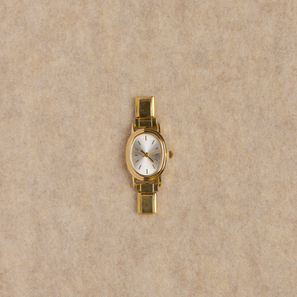 Eloise Watch Face Italian charm bracelet link in stainless steel