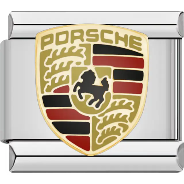 Porsche Italian Charm Italian charm bracelet link in stainless steel