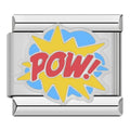 Pow Italian Charm Italian charm bracelet link in stainless steel