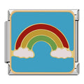 Rainbow Italian Charm Italian charm bracelet link in stainless steel