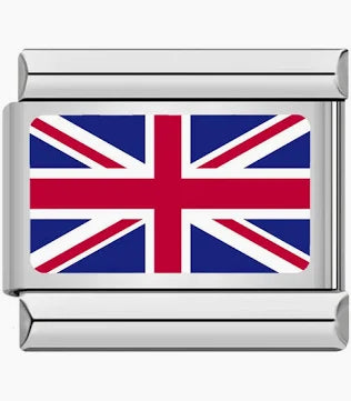 Uk Flag Italian Charm Italian charm bracelet link in stainless steel