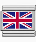 Uk Flag Italian Charm Italian charm bracelet link in stainless steel